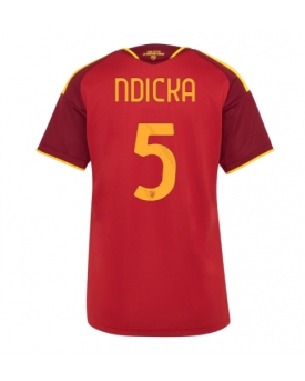 AS Roma Evan Ndicka #5 Maglia Gara Casa Repliche 2026-27 Donna Maniche Corte